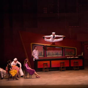 James Whiteside, Luciana Paris, Cory Stearns, Isabella Boylston & Daniil Simkin in Jerome Robbins's Fancy Free.  Photo: Darren Thomas, Photo Co.